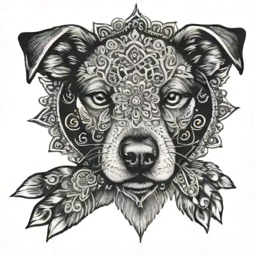 Dog And Mandala Wrist