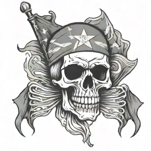 Jamiacan Flag Skull