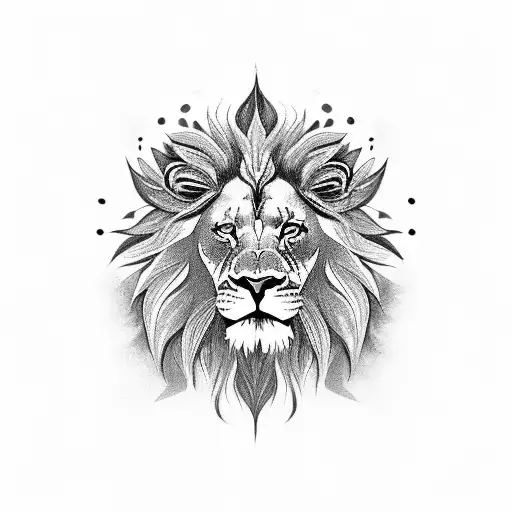 Mandala Lion Mane Feathers