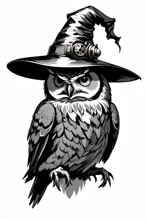 Steampunk Owl Wizard Hat