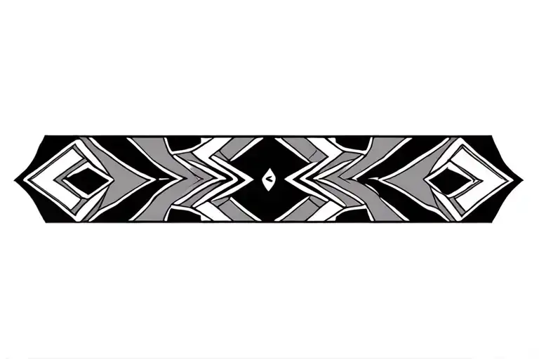 Arm Band With Geometric Patterns And Small Part Will Name Of Ivaniya