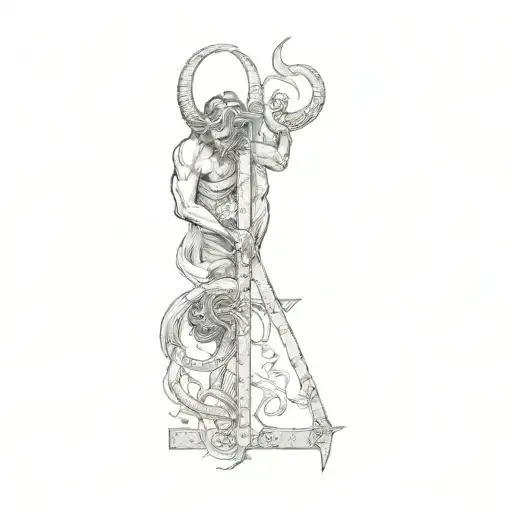 A Demon Gemini Zodiac Sign Intertwined In The Words