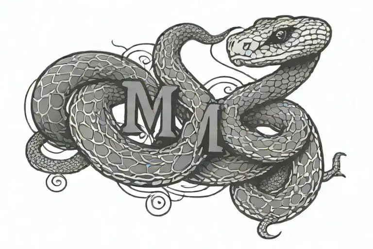 Oroboro Snake With Letters A L M L
