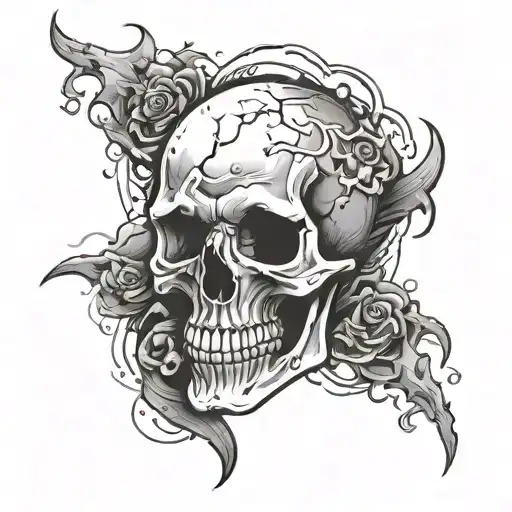 Simple Design For Destruction Is Just A Form Of Creation With Skull