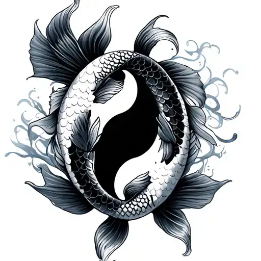 Koi Fish Yin And Yang