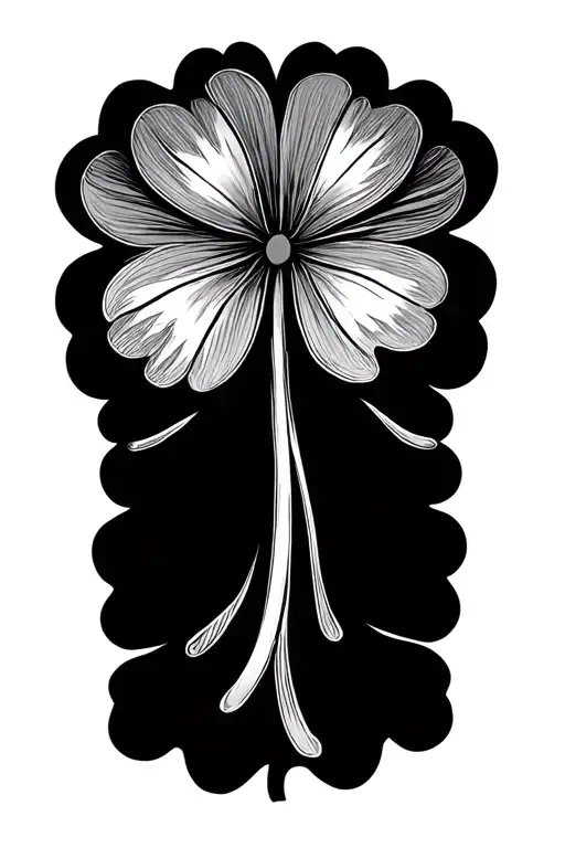 Four Leaf Clover With Interior Mandala Design