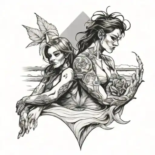 Joint Tattoo With Wife On The Beach