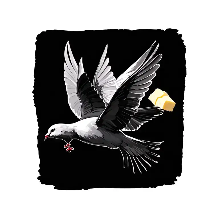 Kenneth Jackson In Cursive With A Dove And Butter Fly Coming