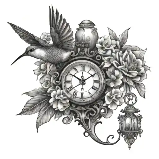 Jamaica Rip Mum Daughter Hummingbird Stairs Clock