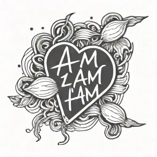 I Am I Am I Am Text Underlined By Heartbeat Line