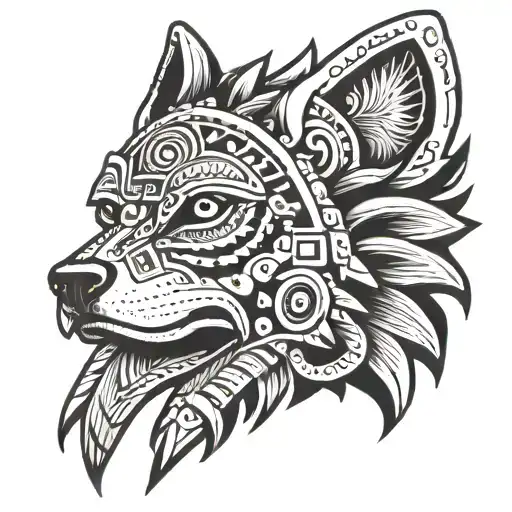 Xolotl Dog With Aztec Head Dress