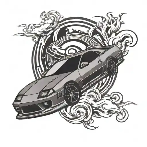 Initial D Anime Car Drifting