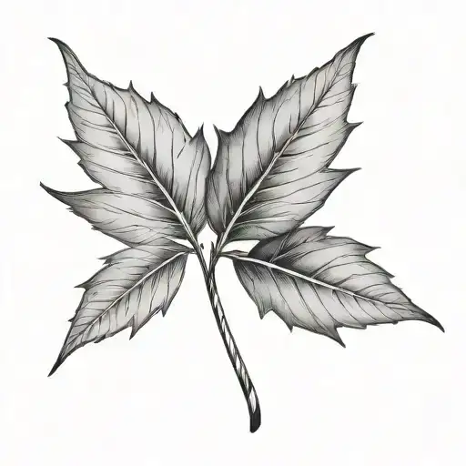 Weed Leaf Intertwined