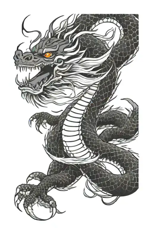 Japanese Dragon Tattoo Forearm