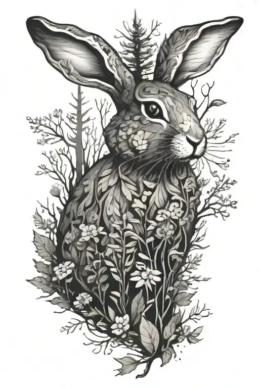 Bunny And Forest Filled