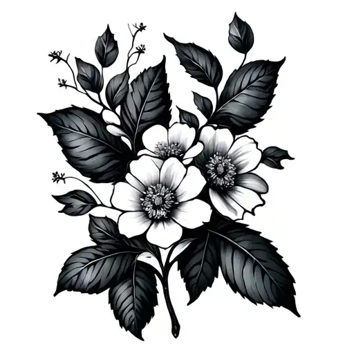 Vines And Dainty Flowers Growing