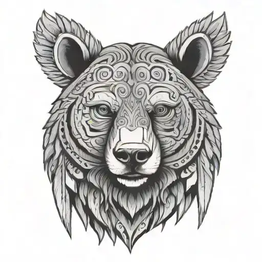 Totem With Bear Head