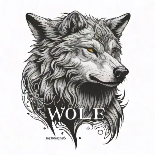 Wolf And Family Names Incorporated Into The Design