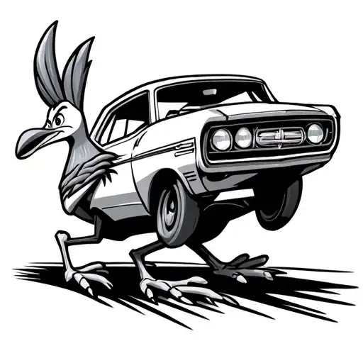 I95 Highway With Road Runner Cartoon Character Exploring