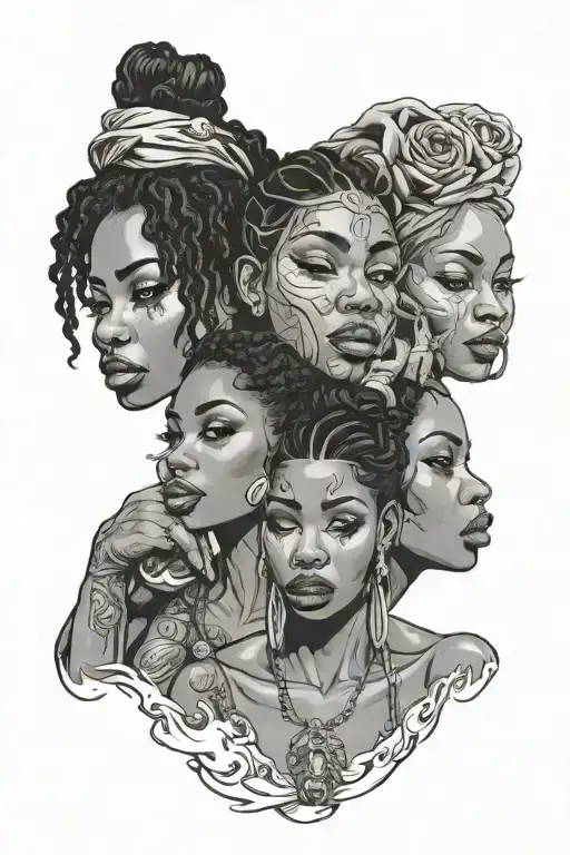 Black Woman See Speak Hear No Evil