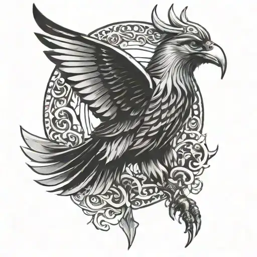 Vikings Tattoo Bird Flying