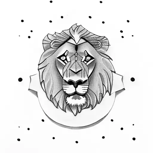Lion With Pocket Watch And Swallow