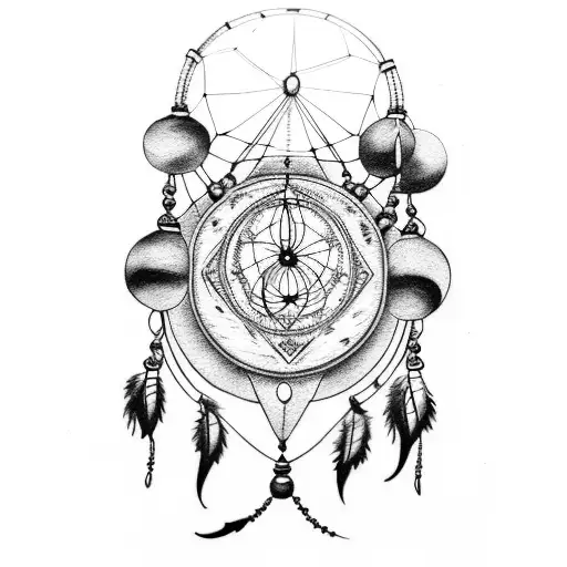 Hourglass With A Dream Catcher