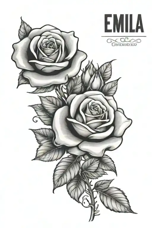 Emilia Name Stem Rose