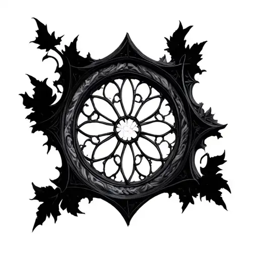 Gothic Cathedral Window Looking