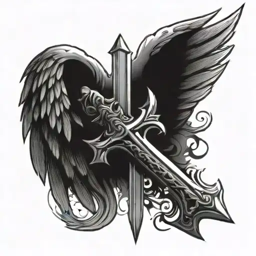 Sword With Wings For Guard Rail