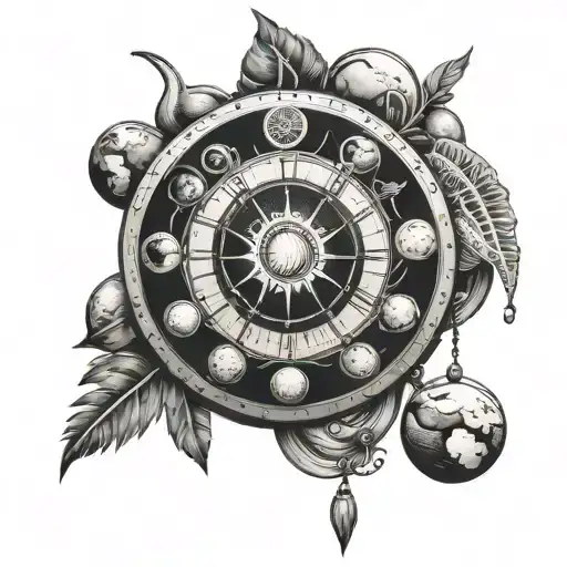 Dreem Catcher With Moon Phases