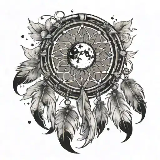 Dream Catcher With Moon Cersent