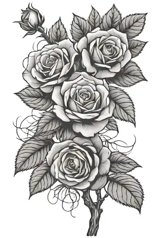 Hazel Tree Rose Intertwined