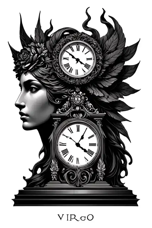 Virgo And Time Clock