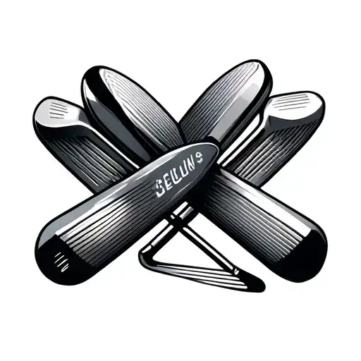 Golf Clubs In An X Shape