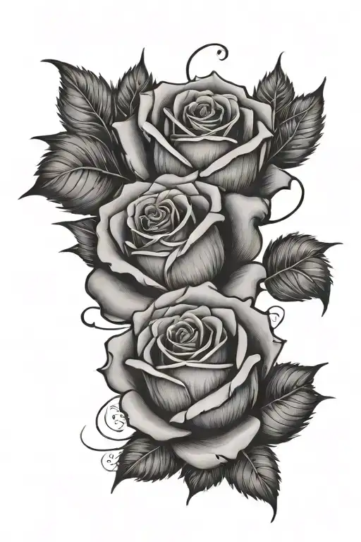 Rose With Life Meaning Tattoo Design