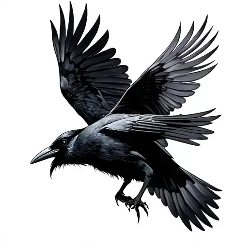 Crow Flying Dark Theme