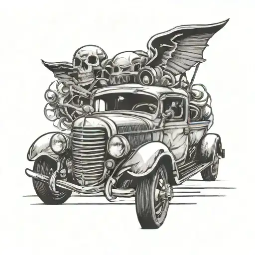 Skull Car Driving