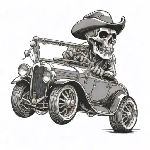 Skull Car Driving