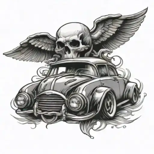 Skull Sport Car Driving Money