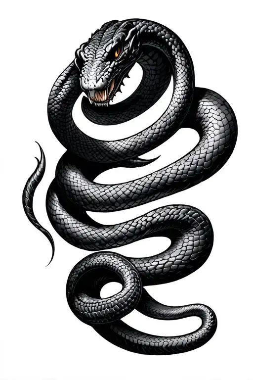 Medieval Snake Coiled Down The Arm