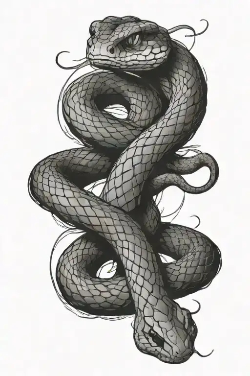 Snake Wrapped Around Arm Tattoo Design