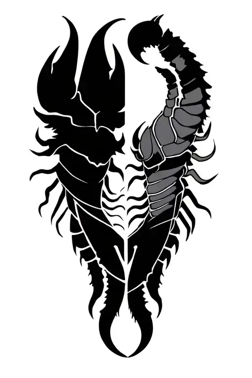 Gemini And Scorpio Zodiac Symbol