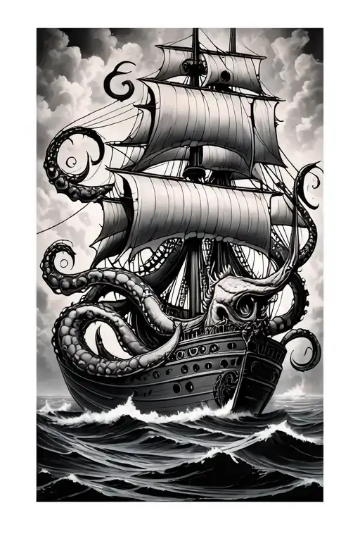 Bionic Kraken Squeezing Ship