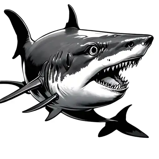 Hammer Head Shark Swimming