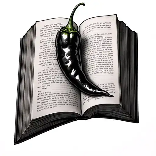 Chili Pepper Over Open Book