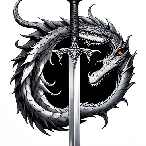 Sword In The Middle Of 2 Balamce Scales