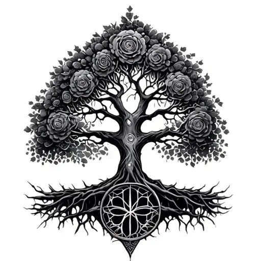 Steampunk Inspired Tattoo Tree Of Life