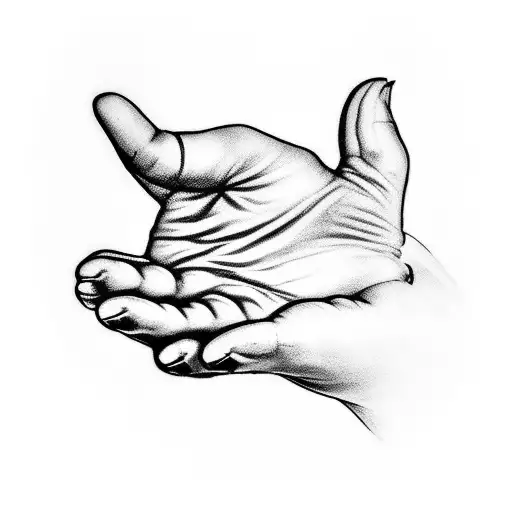 A Water Droplet Forming Into A Hand To Save A Drowning Person