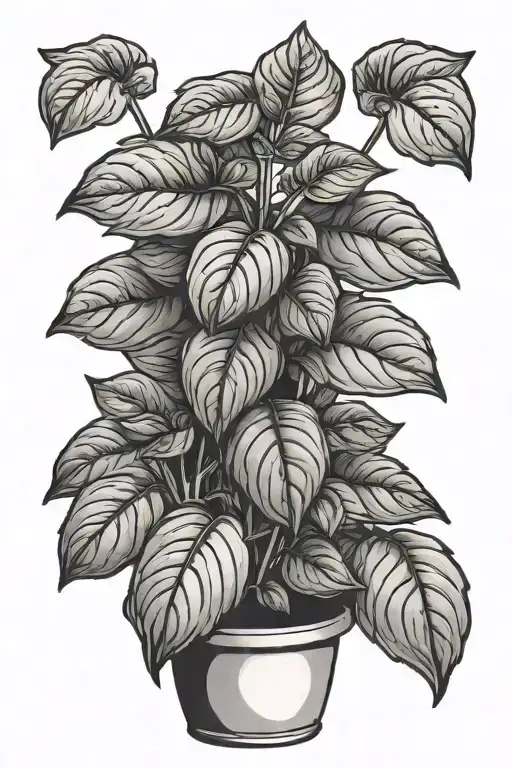 Basil Plant In Pot Leaf